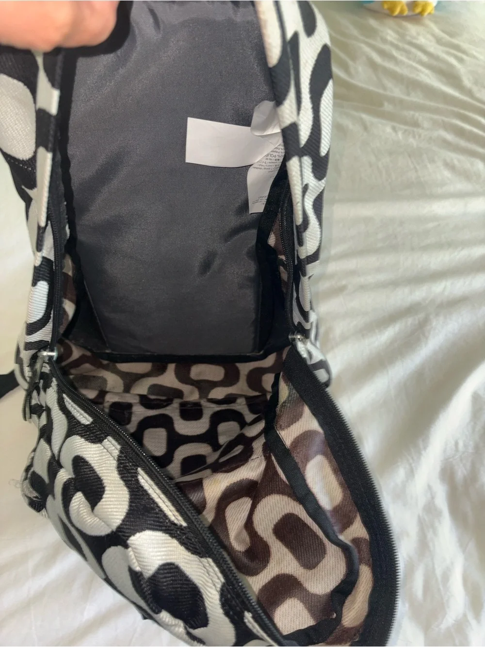 Jansport Black and White Geometric Print Backpack
